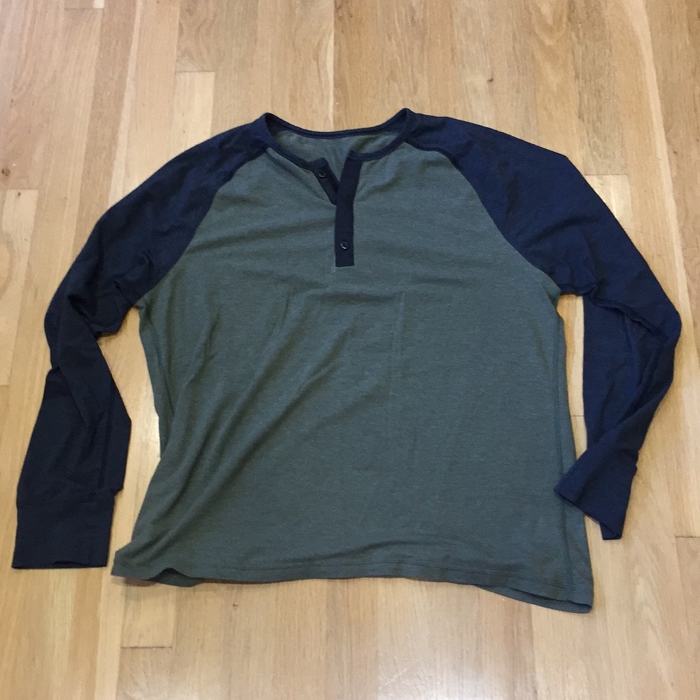 Lululemon XL charcoal green Henley, comfortable! - Picture 1 of 4